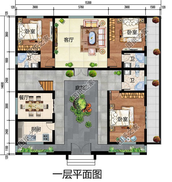 农村二层四合院设计图，秒杀各种洋别墅