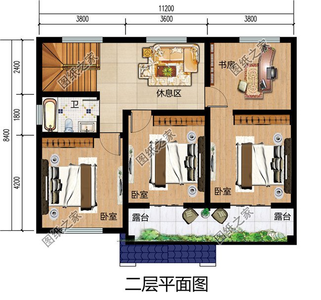 2019新款农村15万元二层小楼图，占地90平米左右