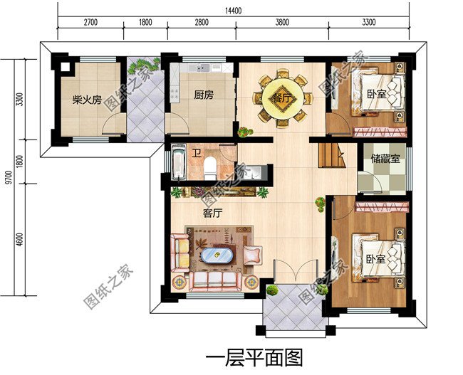 农村25万别墅款式二层自建房设计图，外观简约大气