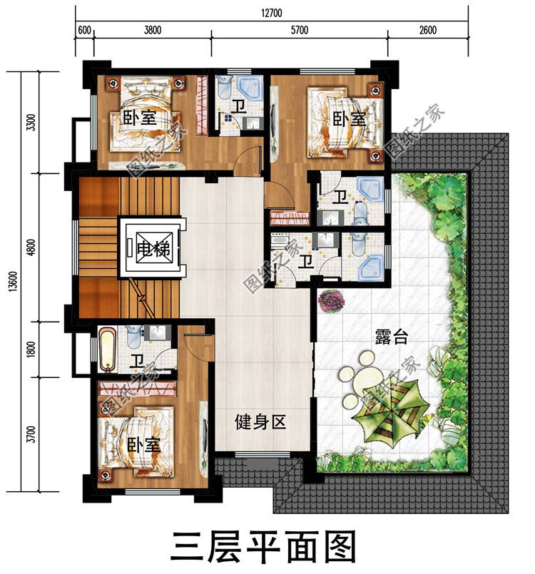 人气颇高的三层新中式别墅方案，五种户型，五种尺寸