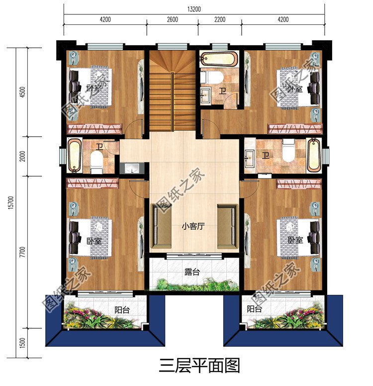 新中式三层豪华大气三层别墅自建房屋设计图，带地下室，土豪专享