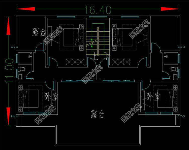 三层双拼别墅三层设计方案