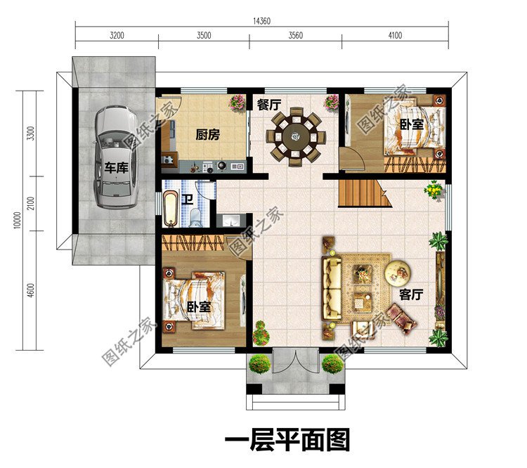 农村25万别墅款式二层自建房设计图，外观简约大气