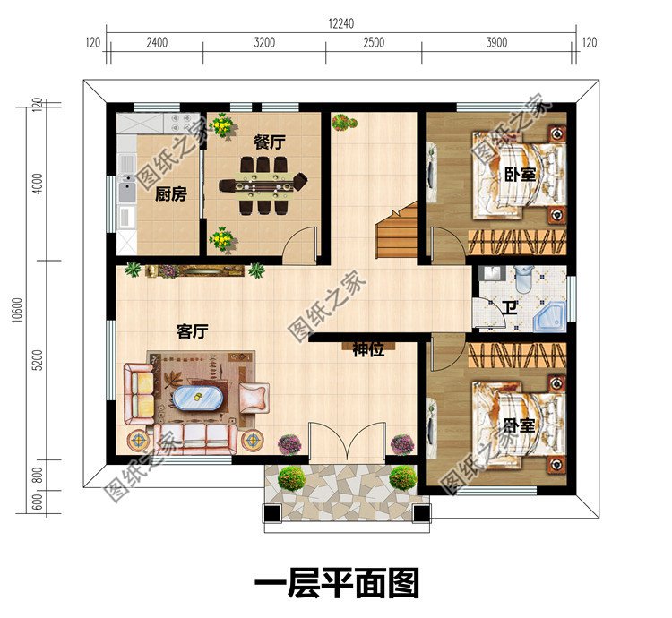 农村25万别墅款式二层自建房设计图，外观简约大气