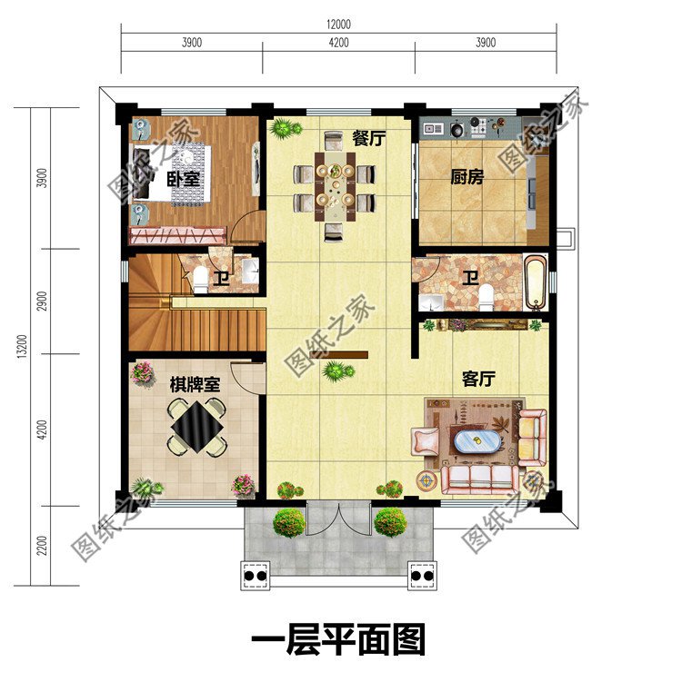 欧式实用农村二层楼别墅