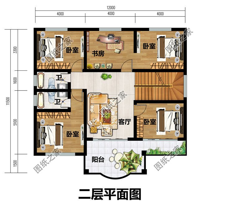 农村新款别墅新式二层楼房设计