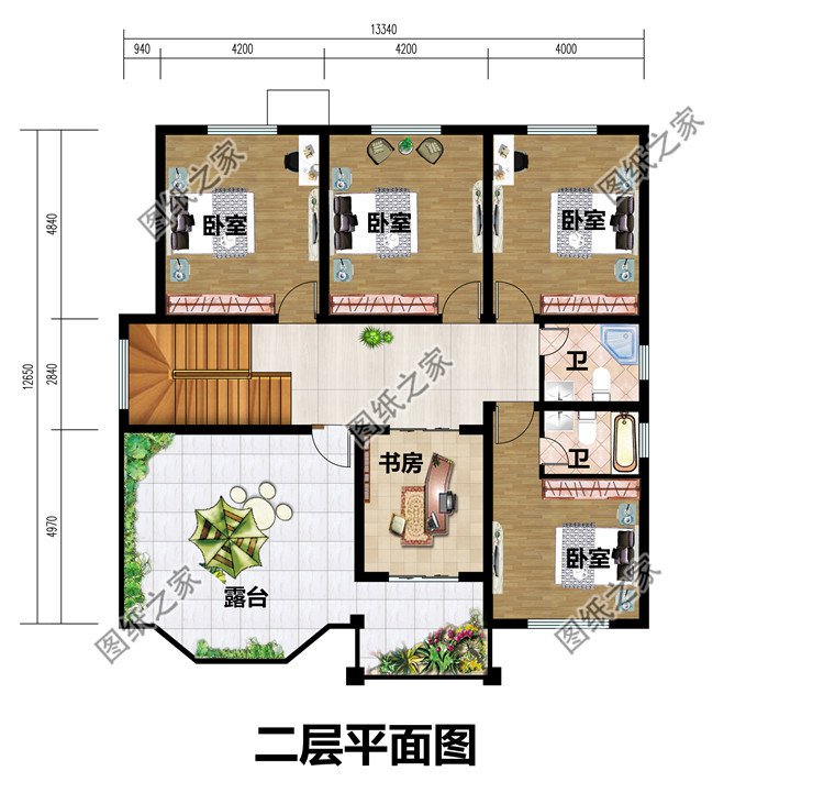 二层欧式新农村自建房别墅