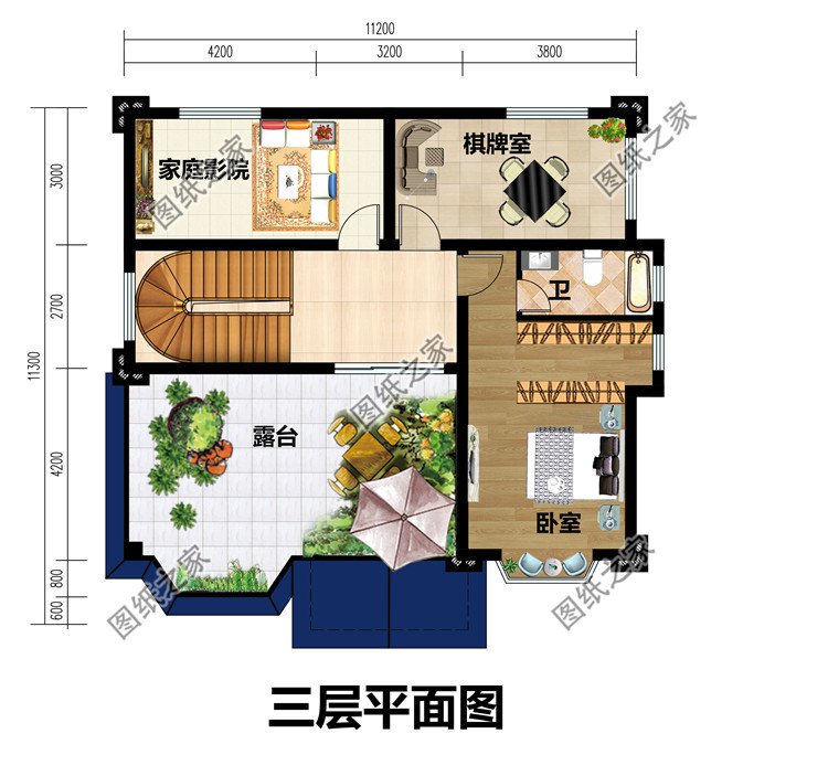 11x11米欧式农村三层自建房