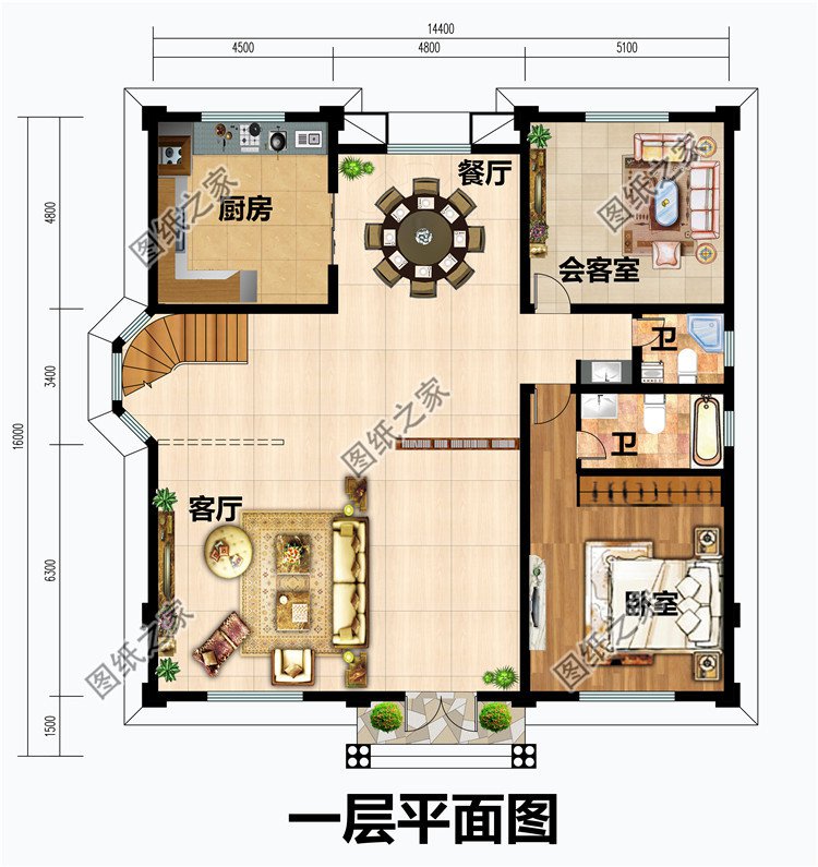 全新农村简欧风格三层房屋别墅效果图