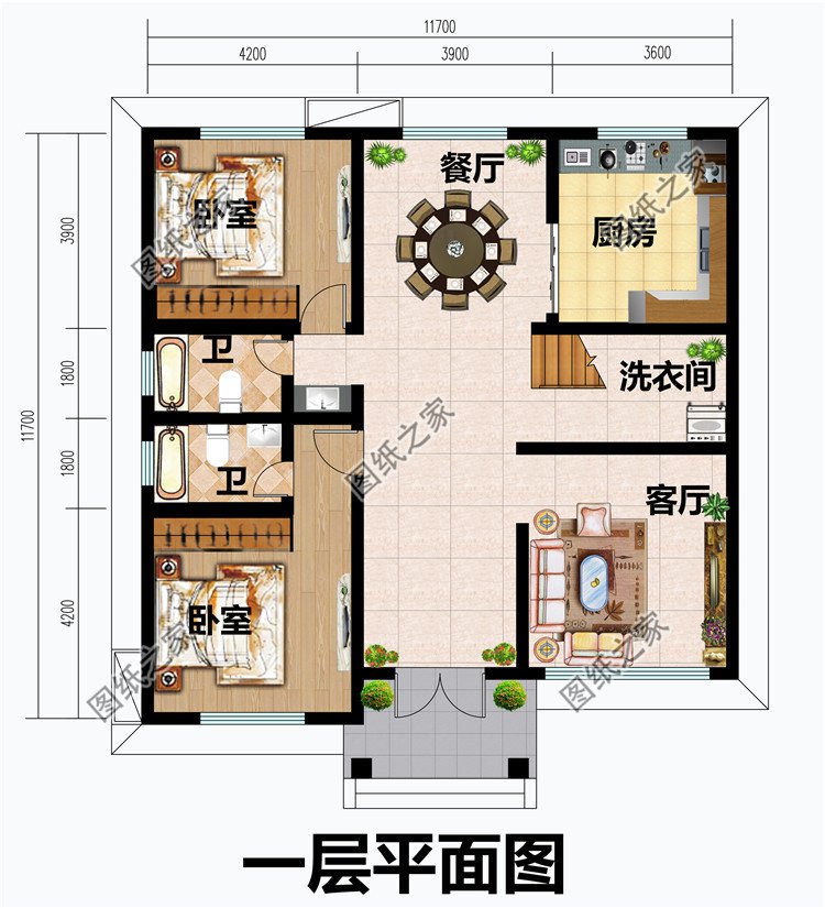 新中式二层农村别墅设计