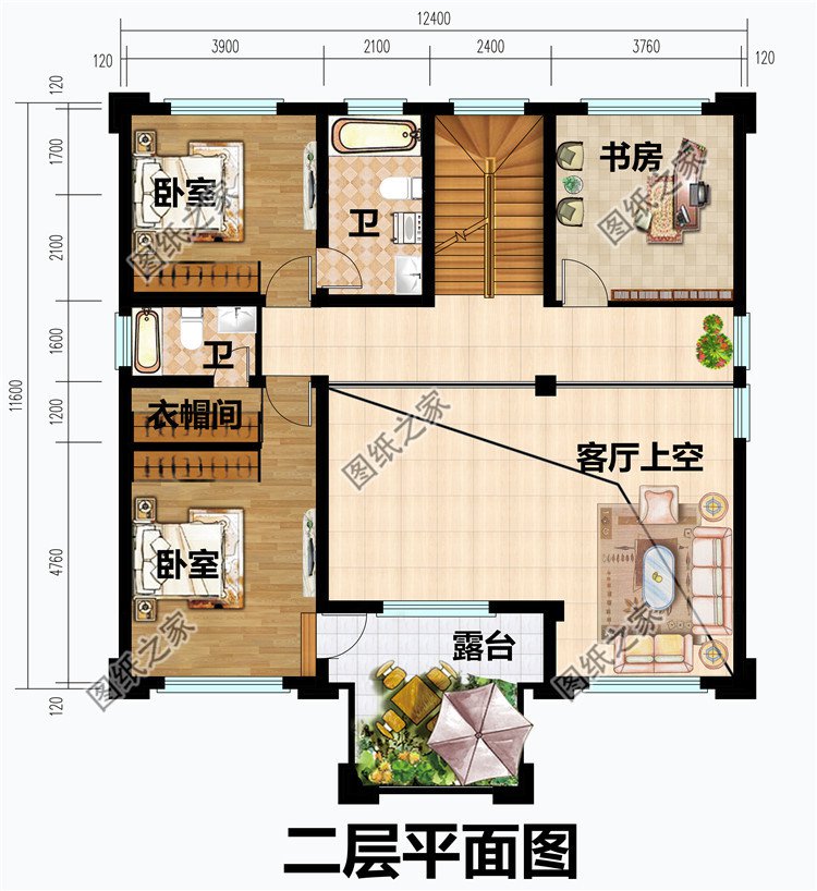 简欧复式四层别墅房屋设计图