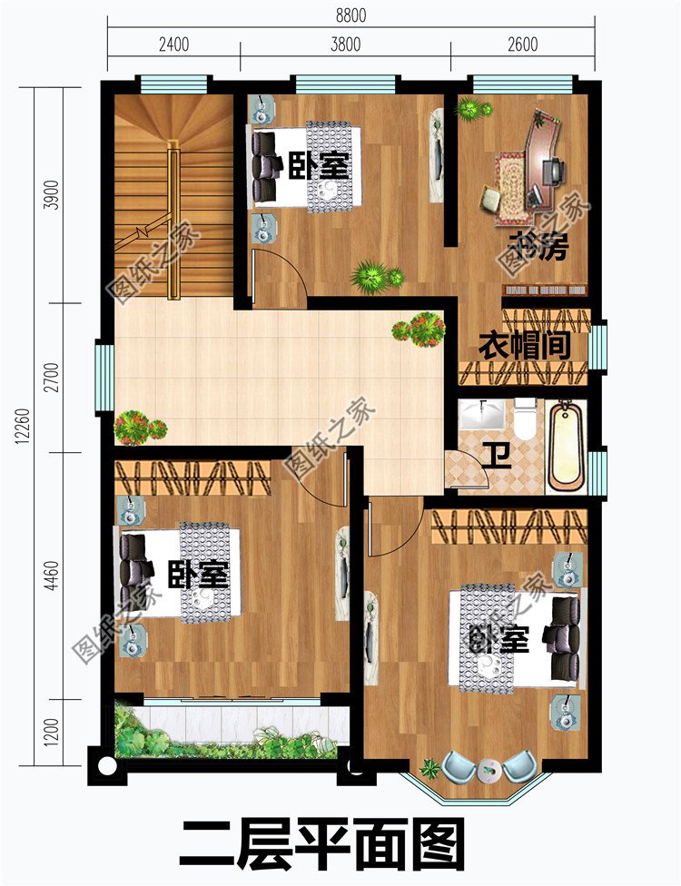 新农村现代简约别墅建筑设计图纸