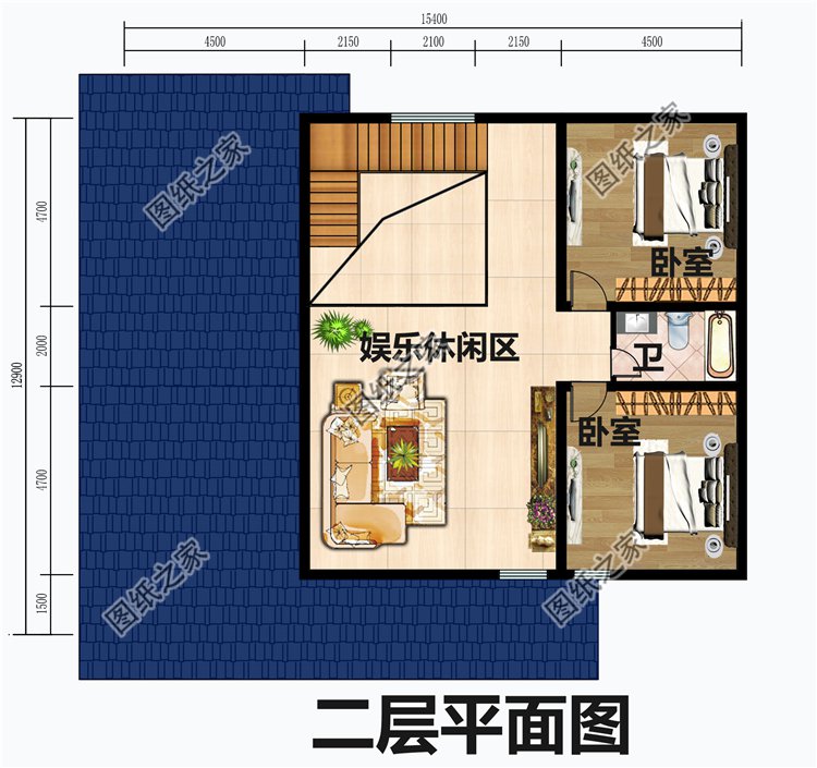 农村15万元一层半小楼图