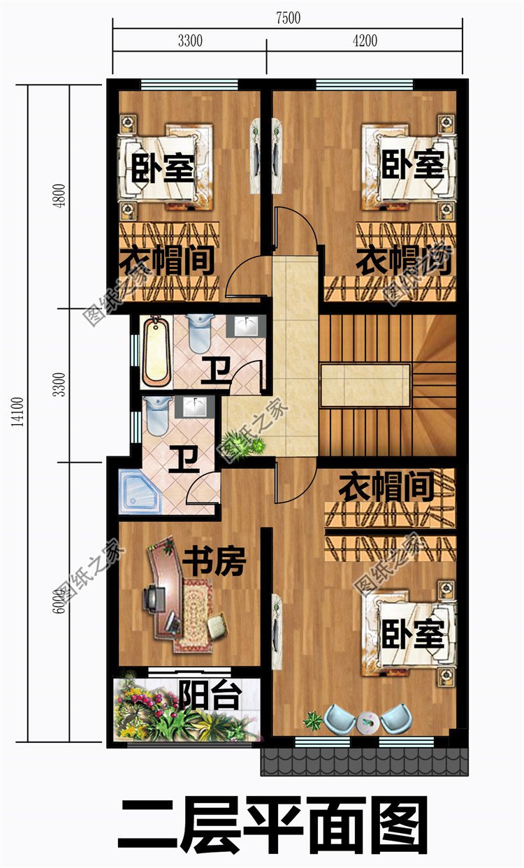 25万农村三层楼房新款图片及施工图