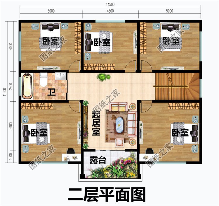 160平方米农村二层别墅设计