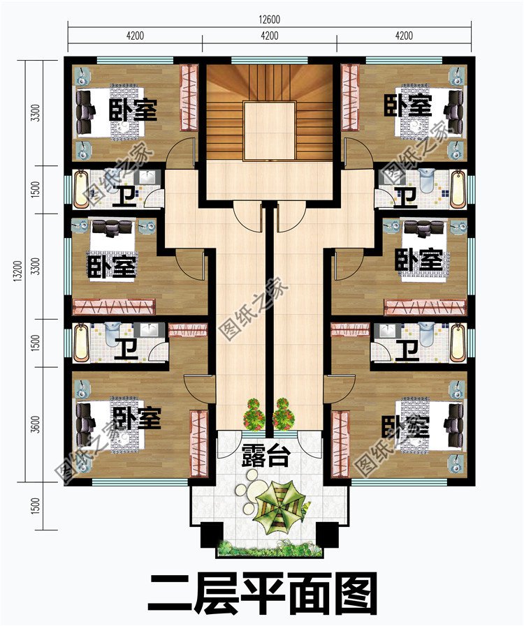 雅致的乡下二层盖别墅设计图纸