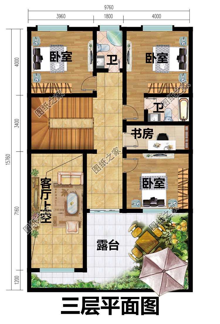 现代别墅设计图纸带效果图