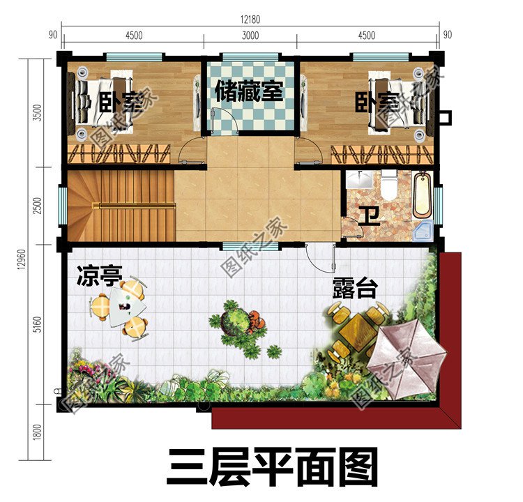 140平方米新农村三层房屋