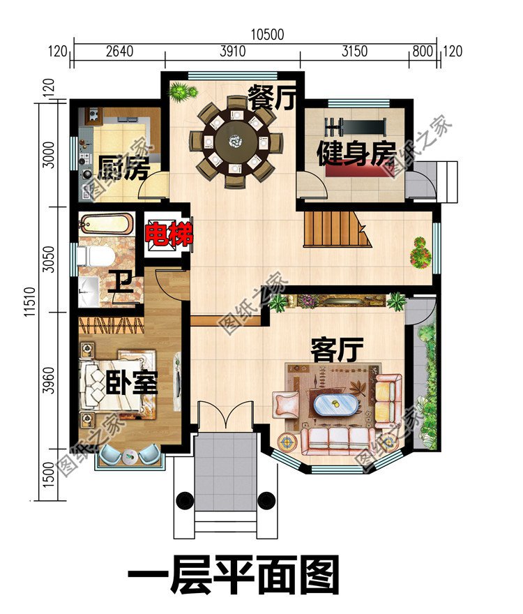 带电梯农村建房三层小洋楼