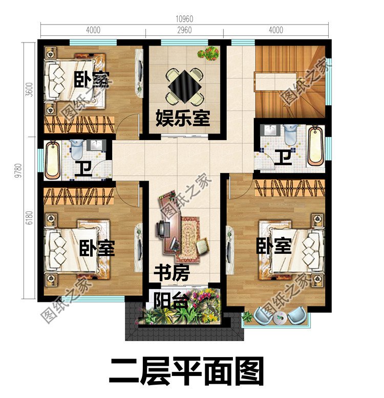 最新款农村三层自建房户型设计图