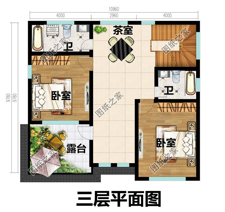 最新款农村三层自建房户型设计图