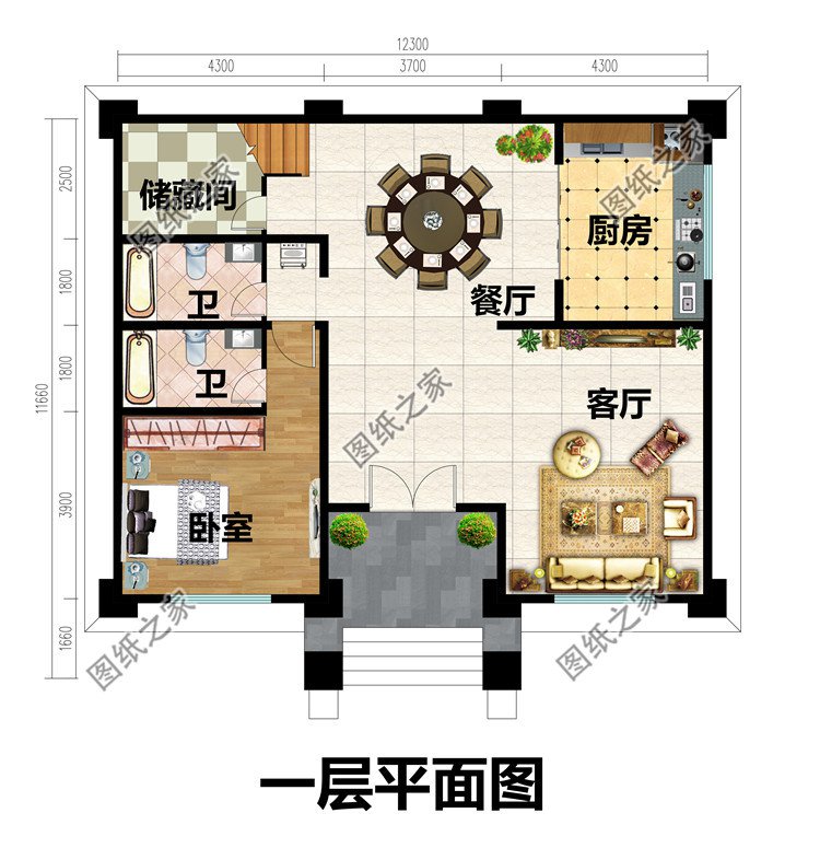 120平方米农村四层别墅施工设计