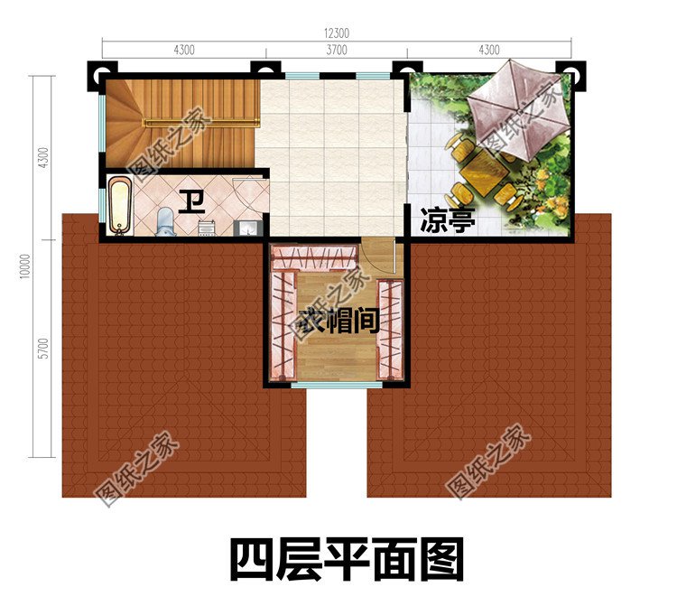 120平方米农村四层别墅施工设计