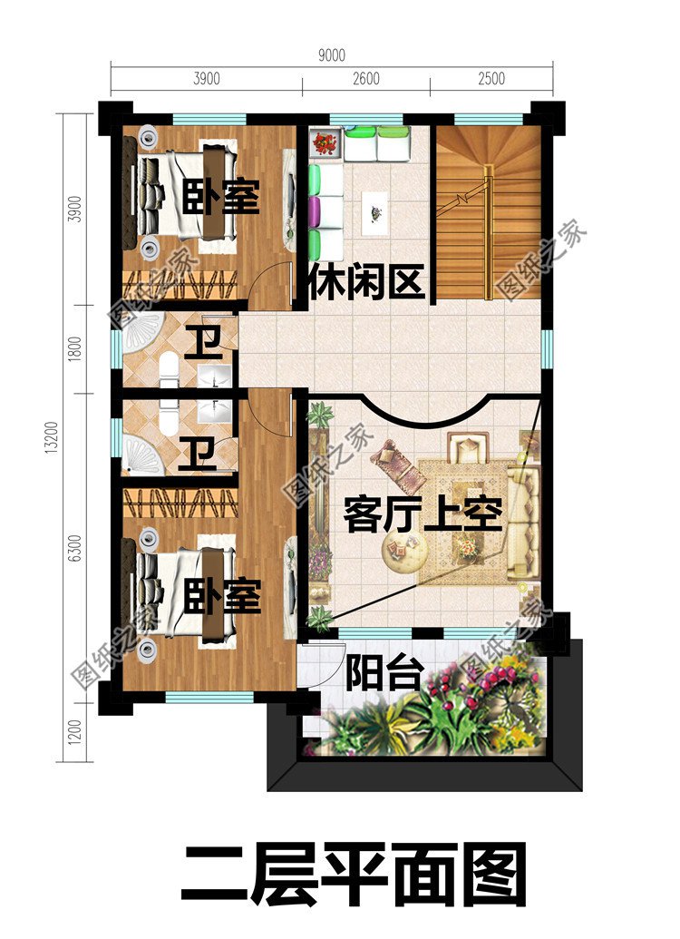 面宽9米小户型三层中式自建房