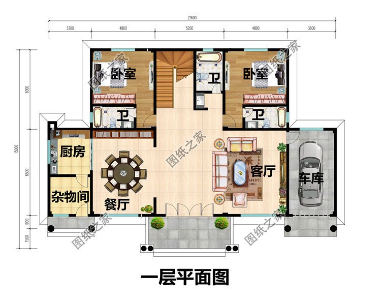 豪华欧式二层别墅CAD设计图