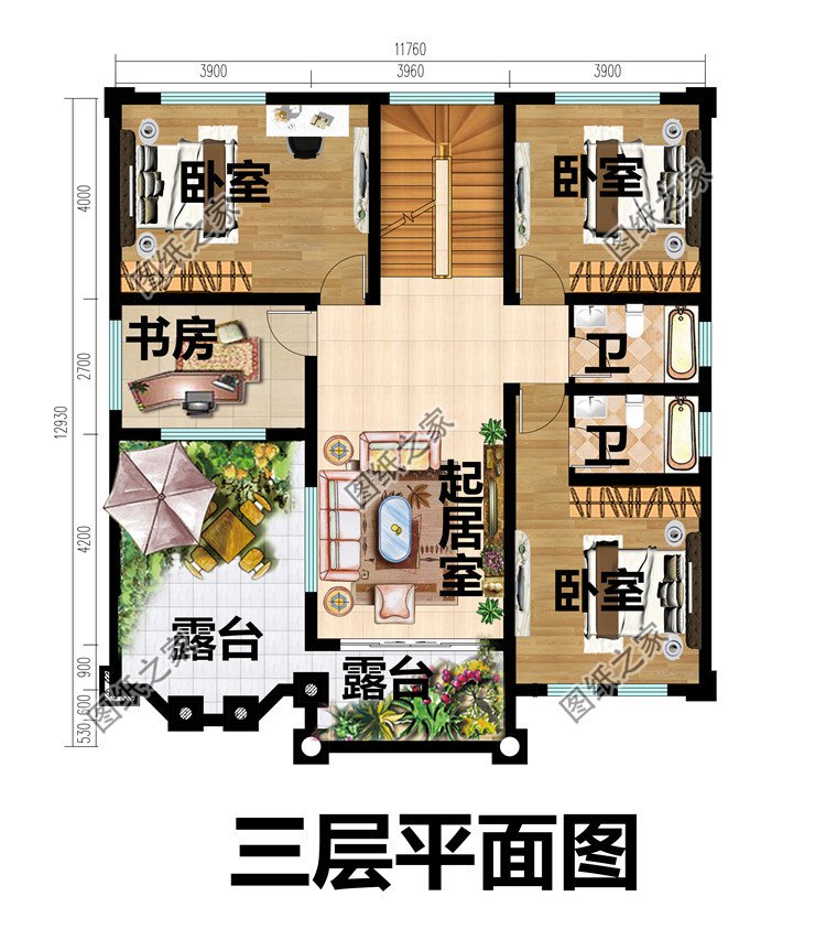 农村自建三层半欧式别墅