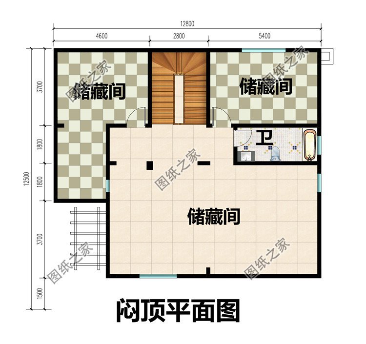 新农村美式两层别墅设计图阁楼