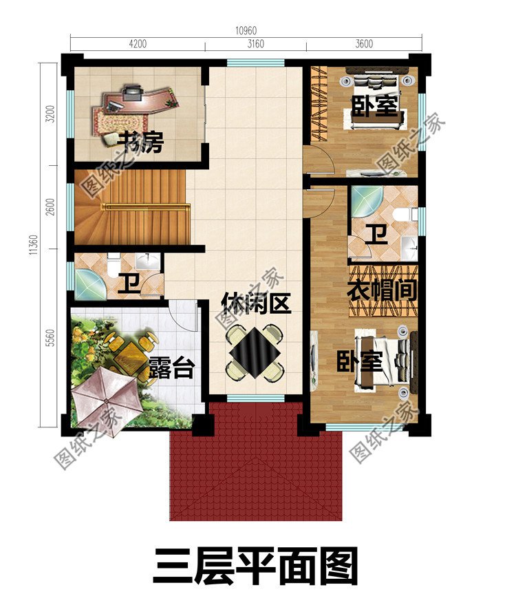 11x11米三层欧式自建房