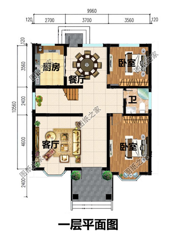 新农村三层带露台自建房设计施工图