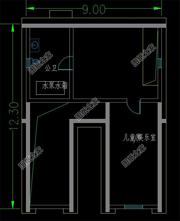 田园风农村一层小别墅阁楼